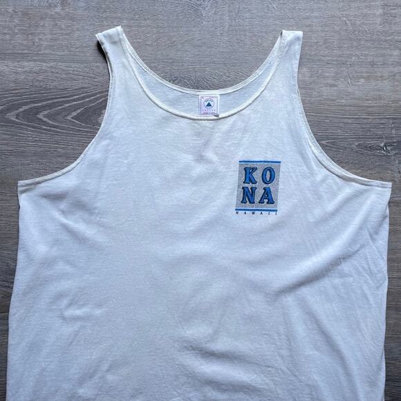Vtg 90's KONA HAWAII Surf Tank Top Delta Cotton Sz XL Surfer Beach Sports Ocean - Picture 3 of 7